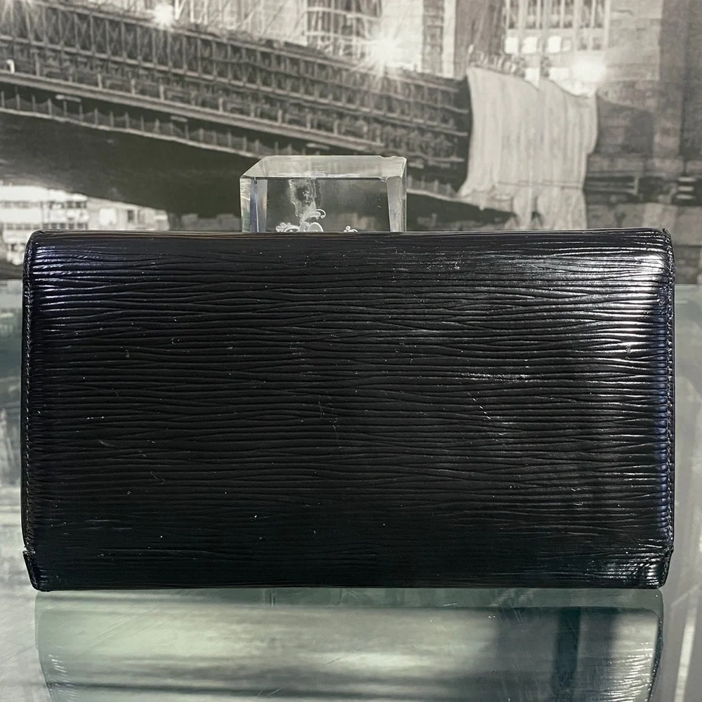 Authentic Louis Vuitton Black Epi International Wallet